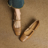 Women's Woven Square-Toe Mary Jane Flats, photo 4