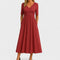 Phoebe Elegant Midi Dress in Red