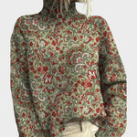 Colleen Art Knit Turtleneck Sweater