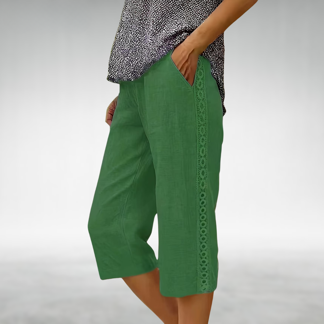 Serena Everyday Shorts with a Relaxed Fit in Green