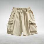 Elodi Cargo Shorts with a Relaxed Fit in Beige