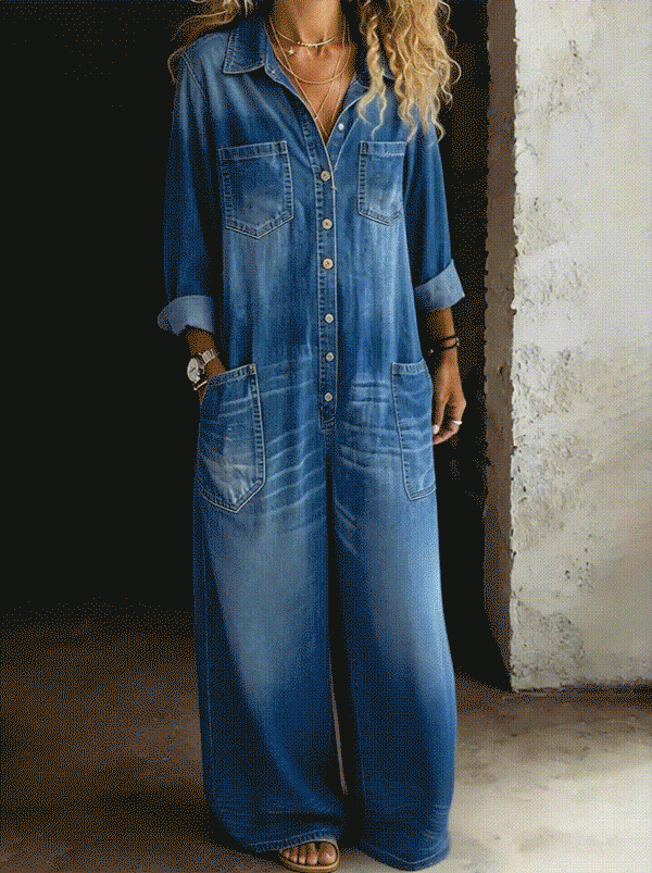 Jillian Relaxed Denim Jumpsuit, photo 7