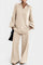 Textured Top & Wide-Leg Pants Set in Apricot