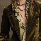 Victory | Vintage Bohemian Jacket in Khaki and Black