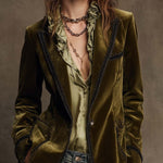 Victory | Vintage Bohemian Jacket in Khaki and Black