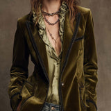 Victory | Vintage Bohemian Jacket in Khaki and Black