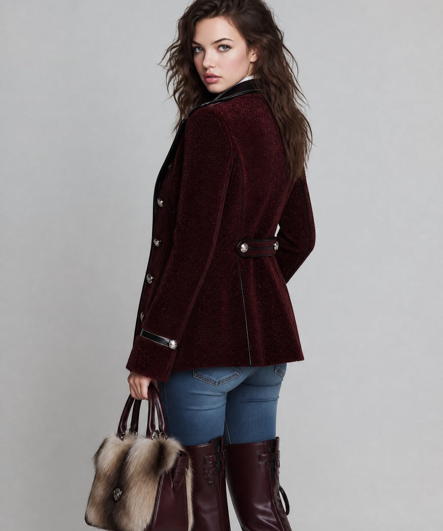 Clementine | Double-Breasted Blazer with Contrasting Edges