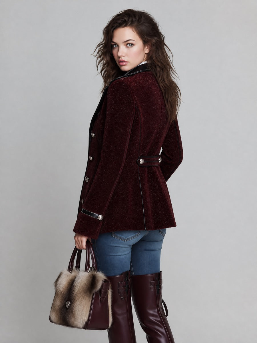 Clementine | Double-Breasted Blazer with Contrasting Edges