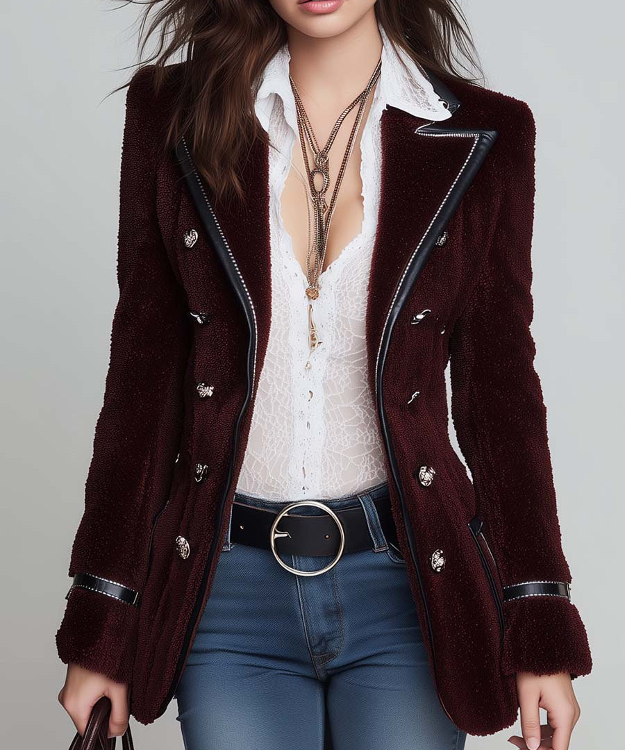 Clementine | Double-Breasted Blazer with Contrasting Edges
