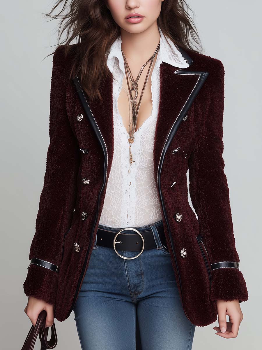 Clementine | Double-Breasted Blazer with Contrasting Edges