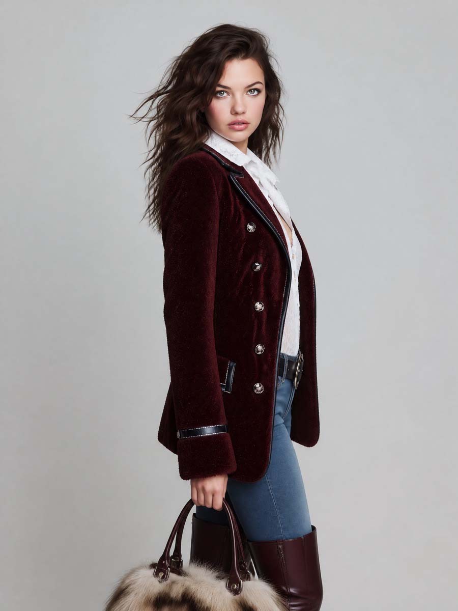 Clementine | Double-Breasted Blazer with Contrasting Edges