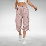 Women's Relaxed Fit Cargo Pants in Pink