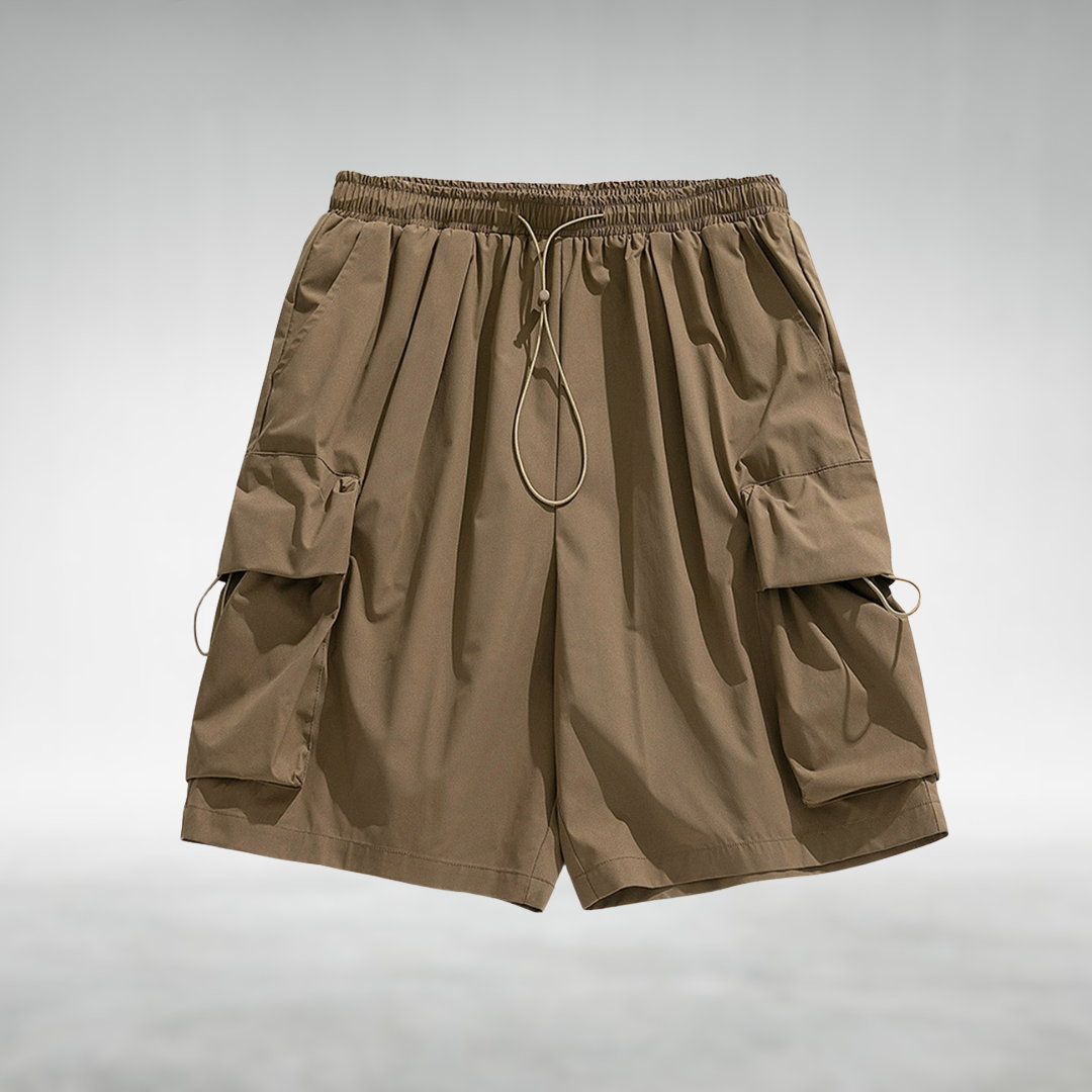 Elodi Cargo Shorts with a Relaxed Fit in Brown