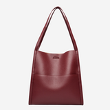 Women's Elegant Leather Crossbody Bag in Red