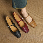 Women's Woven Square-Toe Mary Jane Flats, photo 8