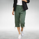 Women's Relaxed Fit Capri Pants in Green