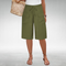 Carmen Capri Pants with a Relaxed Fit in Green
