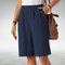 Women's Shorts with an Elasticated Waist in Navy Blue