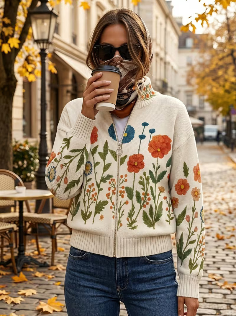 Women's Wildflower Zip Cardigan, photo 2