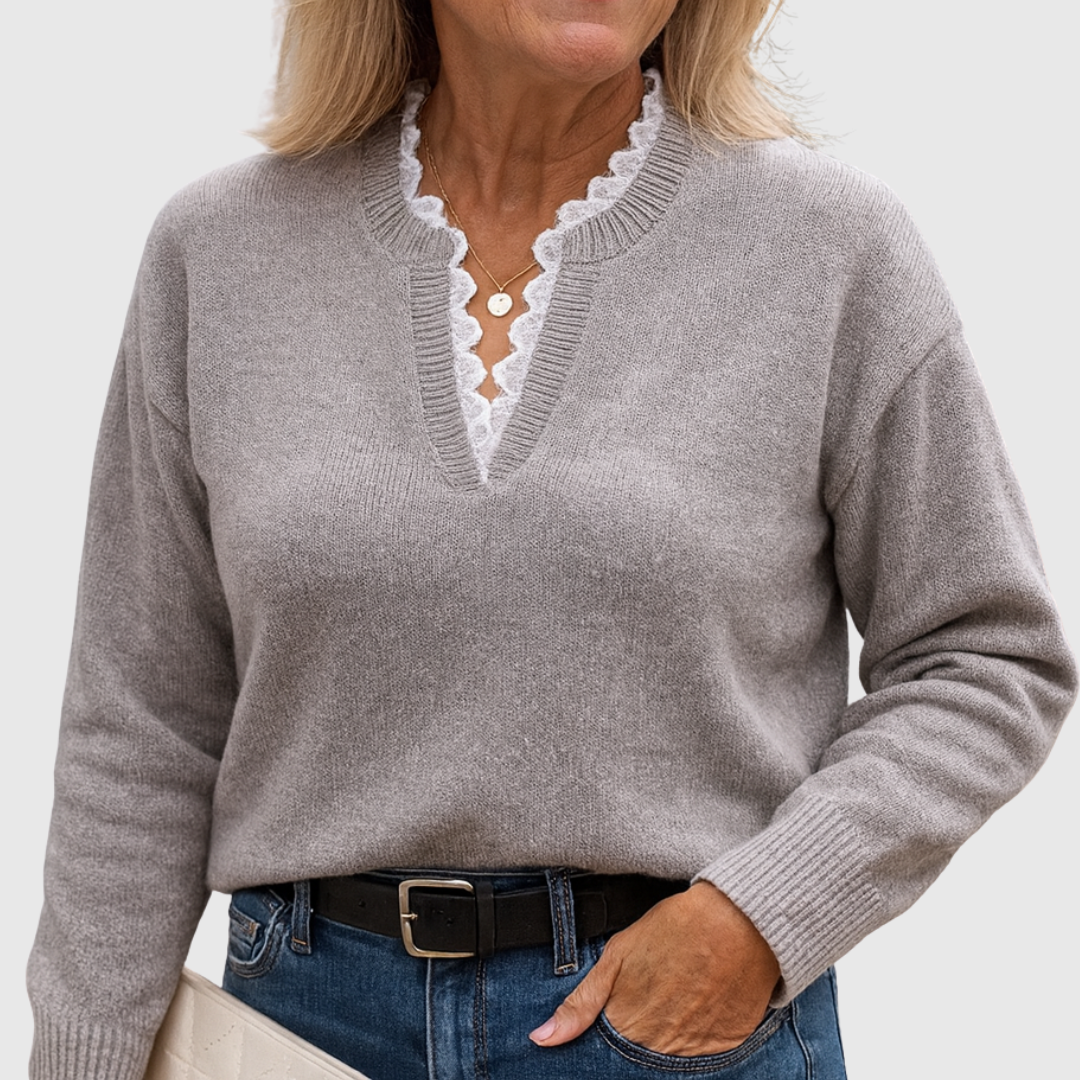 Women's Elegant Top in Gray