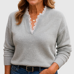 Women's Elegant Top in Light Gray
