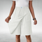 High-Waisted Shorts with a Relaxed Fit in White