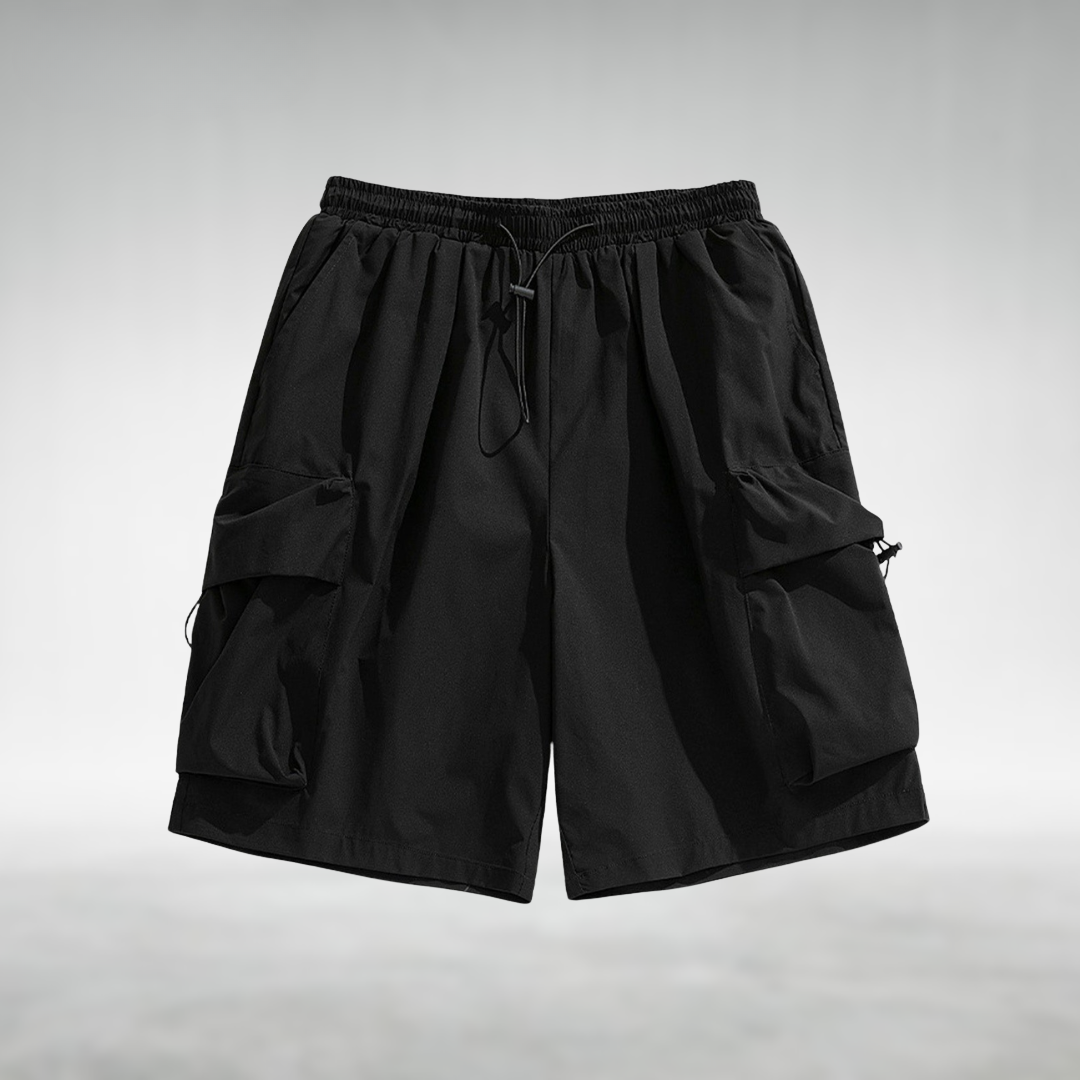 Elodi Cargo Shorts with a Relaxed Fit in Black