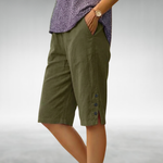 Julia Everyday Shorts with a Relaxed Fit in Green
