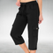 Cargo Capri Pants with a Relaxed Fit in Black