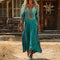 Women's Dress – Casual Loose Flattering Fit in Green