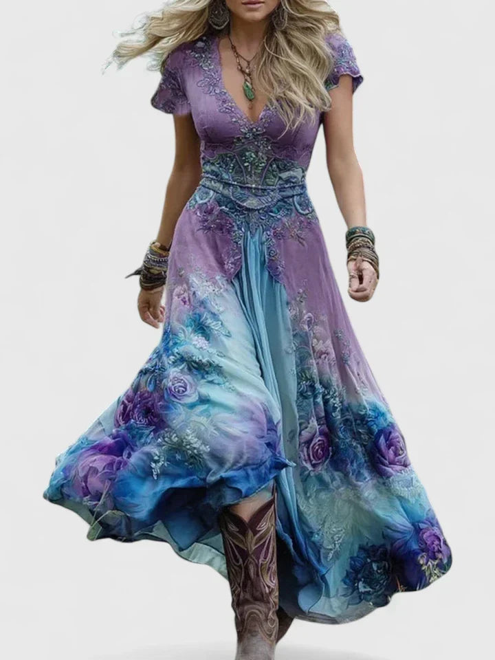 Sydneighh Elegant Maxi Dress in Purple