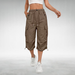 Women's Relaxed Fit Cargo Pants in Camel