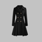 Elegant Double-Breasted Long-Sleeve Coat in Black