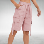Ammy Cargo Shorts with a Relaxed Fit in Pink