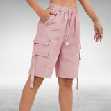 Ammy Cargo Shorts with a Relaxed Fit in Pink