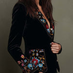 Apolline | Multicolored Floral Embroidered Blazer