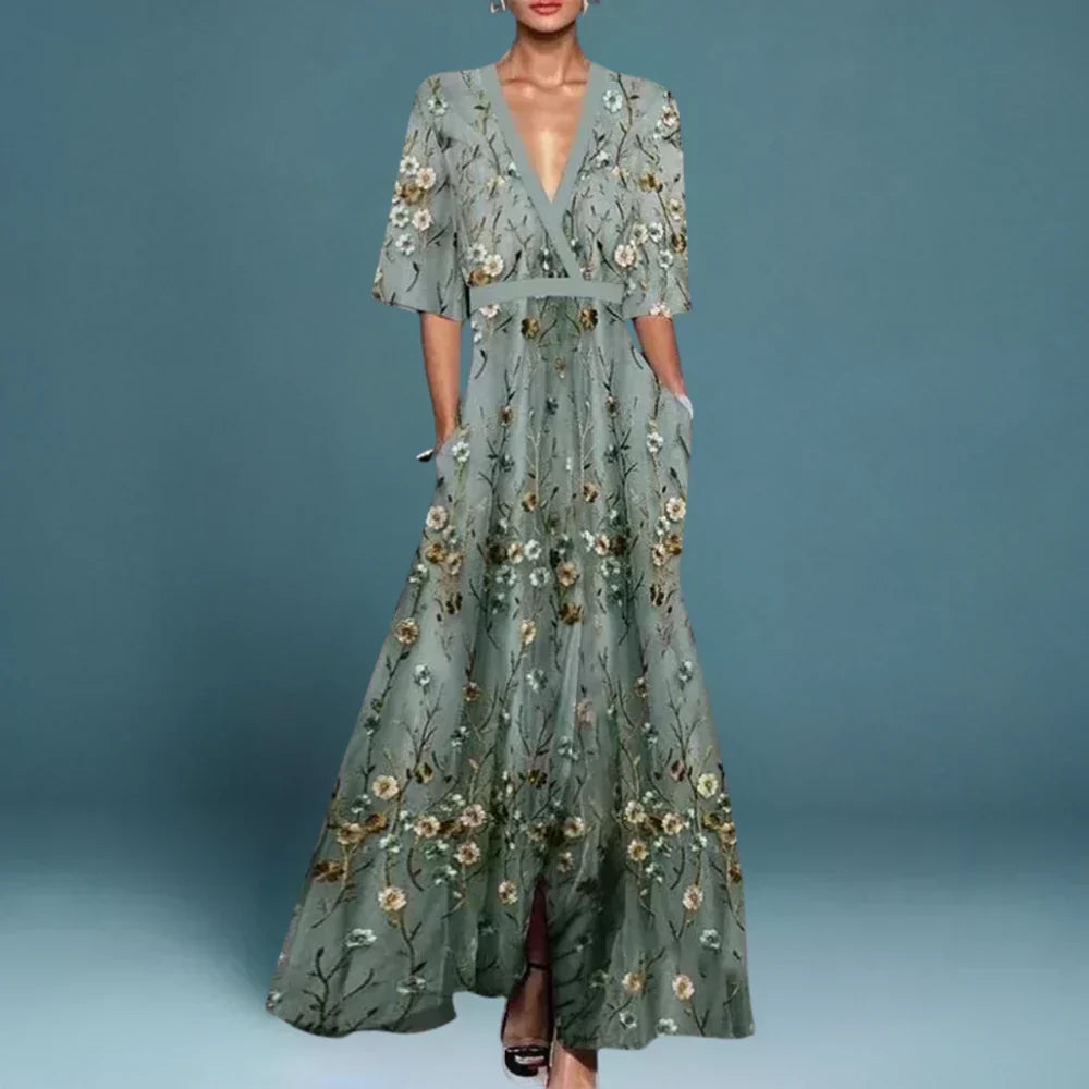 Elegant Maxi Dress with Floral Pattern, photo 4