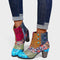 Women's Waterproof Ankle Boots with Zip in Blue