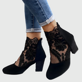 Lynora Comfort Heels in Black
