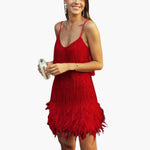 Women's Stylish Cocktail Dress in Red