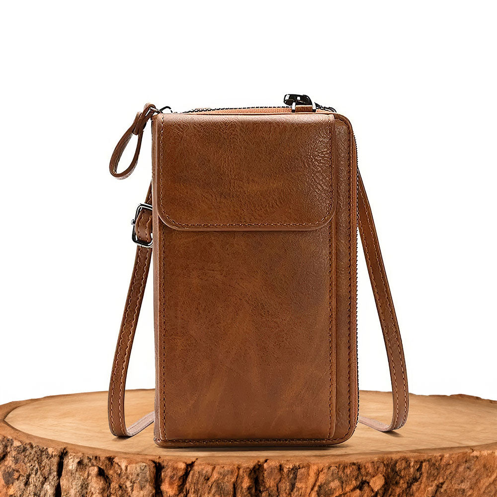 Women's Compact Chic Handbag in Brown