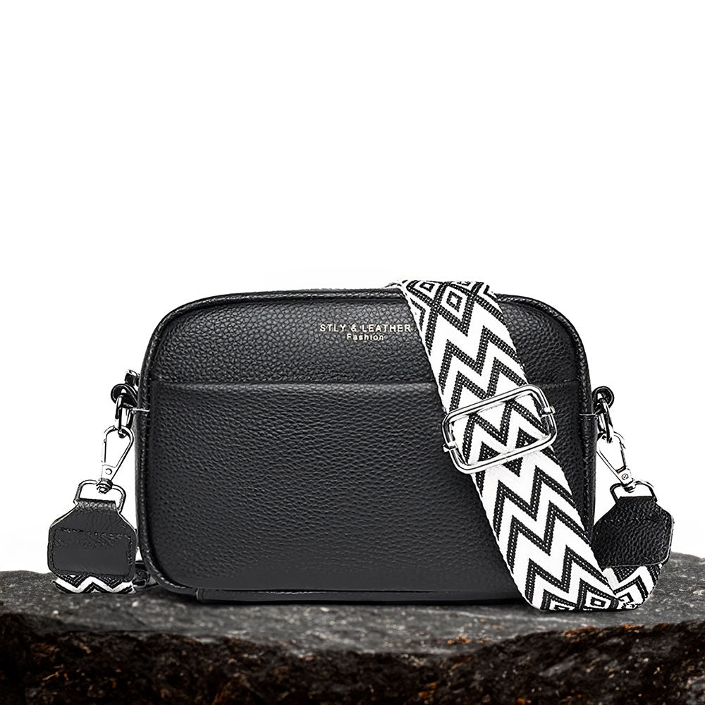 Women's Timeless Leather Crossbody Bag in Black