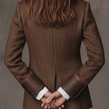 Gisèle | Chevron Print Panel Blazer