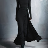 Women's Maxi Dress with Side Knot – Naomie in Black