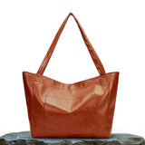 Aurora Vintage Leather Shoulder Bag in Brown