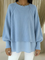 Women's Layered-Look Knit Sweater in Blue