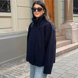 Women's Luxe Double-Breasted Short Coat, photo 2