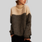 Women's Patterned Cable-Knit Sweater in Beige