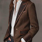 Gisèle | Chevron Print Panel Blazer