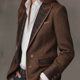 Gisèle | Chevron Print Panel Blazer